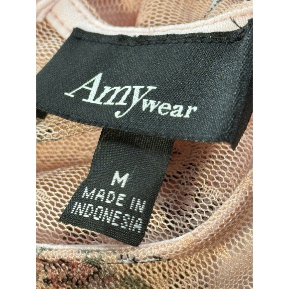 Amy Wear Pink Floral Cold Shoulder Tunic Top Blouse Womens Size M - Picture 5 of 7